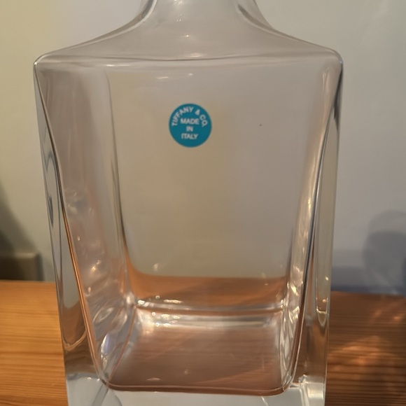 Tiffany & Co. crystal glass vase decanter square clear made in Italy ** - Picture 3 of 9